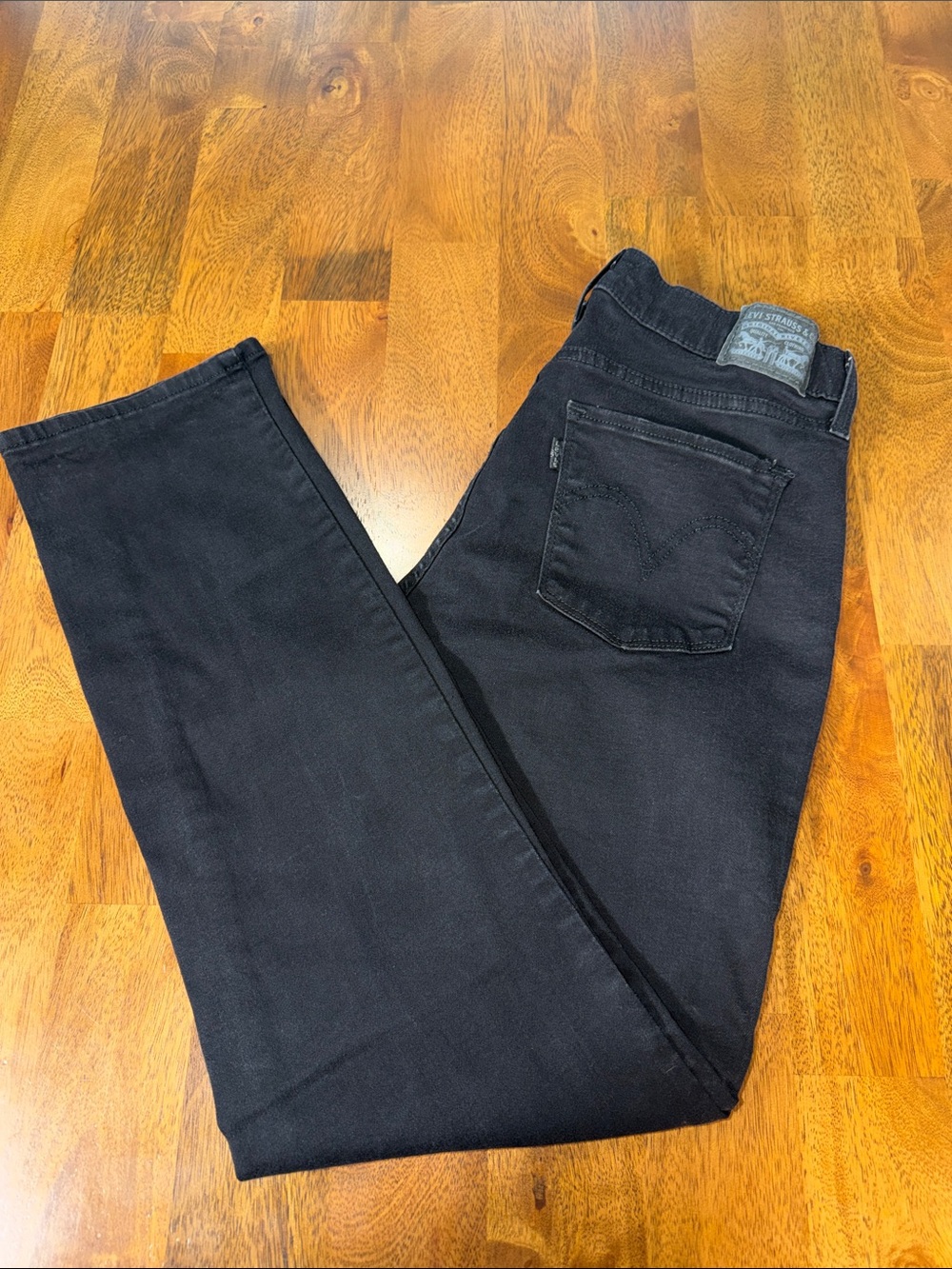 Signature by Levi Strauss Black Straight Leg Jeans